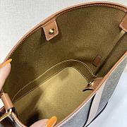 Celine Small Bucket Triomphe Canvas Tan 18x22x13cm - 3