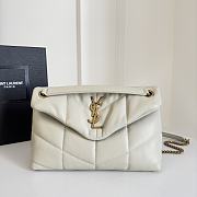 YSL Puffer Shoulder Bag White Gold 29x17x11cm - 1