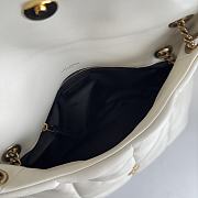 YSL Puffer Shoulder Bag White Gold 29x17x11cm - 4