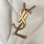 YSL Puffer Shoulder Bag White Gold 29x17x11cm - 2