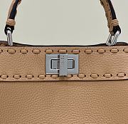 Fendi Peekaboo Mini Beige Selleria Bag 23x18x11cm - 3