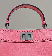 Fendi Peekaboo Mini Pink Selleria Bag 23x18x11cm - 5