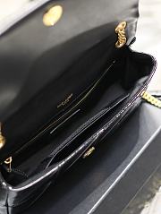 YSL Medium Jamie Black Patent 25x15x7.5cm - 6