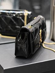 YSL Medium Jamie Black Patent 25x15x7.5cm - 5