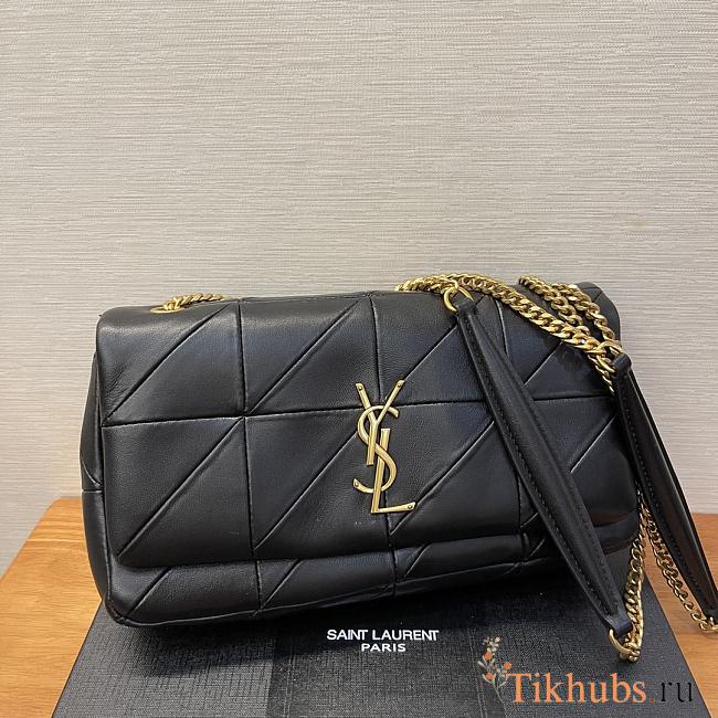 YSL Medium Jamie Black Lambskin 25x15x7.5cm - 1