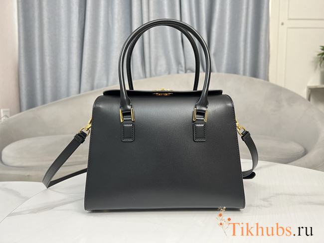 Dior Medium Boston Bag Black Box Calfskin 29x22x15cm - 1