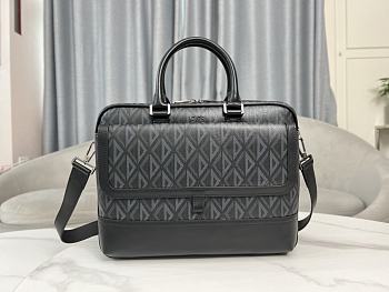 Dior Hit The Road Briefcase Black CD Diamond Canvas 36.5 x 26 x 11 cm