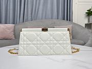 Dior Caro Colle Noire Clutch With Chain White 27.5 x 14 x 4.5 cm - 1