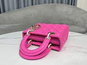 Dior Small Lady Pink Neon 20 x 17 x 8 cm - 6