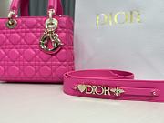 Dior Small Lady Pink Neon 20 x 17 x 8 cm - 4