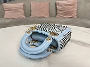 Dior Micro Lady Bag Blue 12x10.2x5cm  - 3