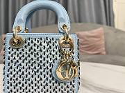 Dior Micro Lady Bag Blue 12x10.2x5cm  - 2