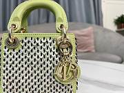 Dior Micro Lady Bag Green 12x10.2x5cm - 3