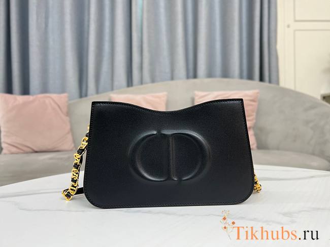 Dior CD Signature Hobo Mini Bag Black Calfskin 23.5 x 14.5 x 6 cm - 1