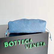 Bottega Veneta Mini Pouch Blue Denim 23x13x5cm - 5