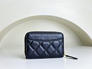 Chanel Classic Zipped Coin Purse Black Gold Lambskin 7.5x11x2cm - 4