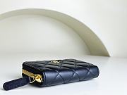 Chanel Classic Zipped Coin Purse Black Gold Lambskin 7.5x11x2cm - 5