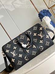 Louis Vuitton LV Keepall Bandoulière 45 Beige Black 45 x 27 x 20 cm - 4