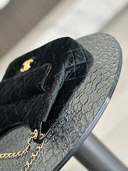 Chanel Small Hobo Bag Velvet Black 22.5x21.5x7cm - 6