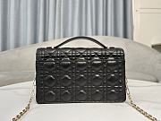 Dior Miss Dior Top Handle Bag Black Cannage Lambskin 24 x 14 x 7.5 cm - 4