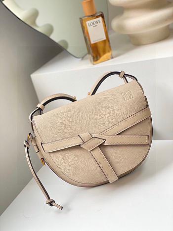 Loewe Gate Mini Leather Shoulder Bag Beige 20x19x12cm