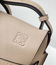 Loewe Gate Mini Leather Shoulder Bag Beige 20x19x12cm - 3