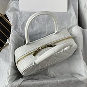 Chanel Duffle Hand Bag Caviar White 25x14x9cm - 4