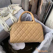 Chanel Duffle Hand Bag Cavier Beige 25x14x9cm - 6