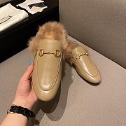 Gucci Women's Princetown Horsebit Beige Shearling - 2