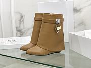 Givenchy Women's Shark Lock Ankle Tan Boots - 1