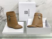 Givenchy Women's Shark Lock Ankle Tan Boots - 5