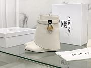 Givenchy Women's Shark Lock Ankle White Boots - 1