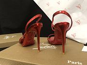 Christian Louboutin Women's Red Rosalie 100 Patent Sandal - 5