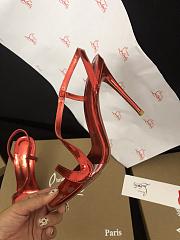 Christian Louboutin Women's Red Rosalie 100 Patent Sandal - 4