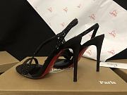 Christian Louboutin Black Rosalie Strass 100 heel Sandals - 5