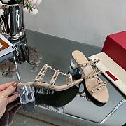 Valentino Garavani Women's Beige Rockstud Sandals 6.5cm - 2