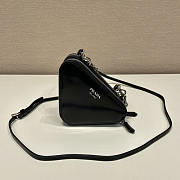 Prada Embellished Satin and Leather Mini Pouch Crystal 15x15x10cm - 5