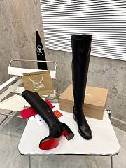 Christian Louboutin Black Leather High Boots - 4