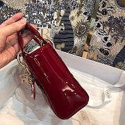 Dior Mini Lady Bag Wine Red 17cm - 2