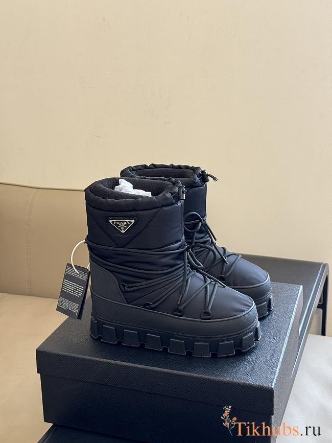 Prada Nylon Gabardine Après Ski Booties Black - 1