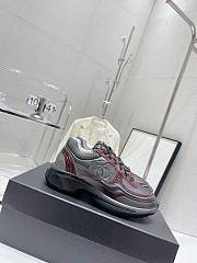 Chanel Red Grey Sneaker - 2