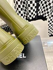 Chanel Rain Khaki Green Boots - 5