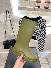 Chanel Rain Khaki Green Boots - 4