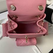 Chanel Small Backpack Caviar Pink Gold 19.5x18x10cm - 5