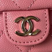 Chanel Small Backpack Caviar Pink Gold 19.5x18x10cm - 2