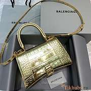 Balenciaga Hourglass Gold Crocodile 23x10x14cm - 1