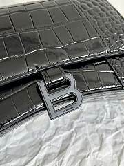 Balenciaga Hourglass Black Crocodile Black Hardware 23cm - 2