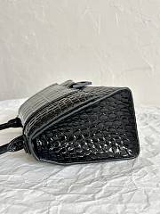 Balenciaga Hourglass Black Crocodile Black Hardware 23cm - 5