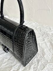 Balenciaga Hourglass Black Crocodile Black Hardware 23cm - 6