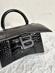 Balenciaga Hourglass Crocodile Black Black Hardware 19cm - 3